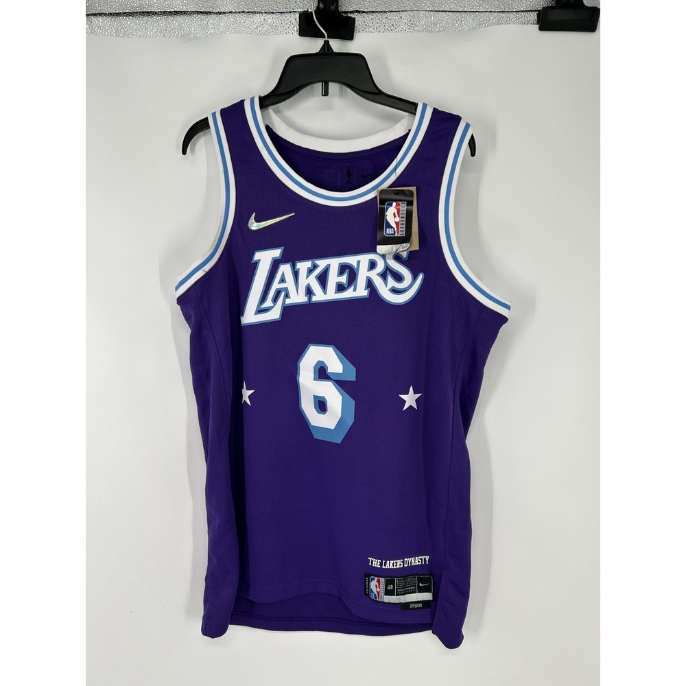 Nike Los Angeles Lakers #6 Lebron James City Edition Jersey Men Large DB4032-506